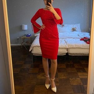 Calvin Klein Cherry Red Dress